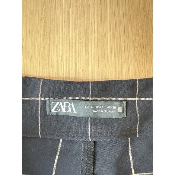 Zara Plaid Rushed Schoolgirl Skort Size Large 2134 - Picture 4 of 6